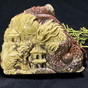 Handcrafted Stone Art Dragons - Multicolor